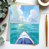 Kayaking Watercolor Postkarte