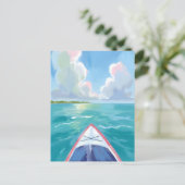 Kayaking Watercolor Postkarte (Stehend Vorderseite)