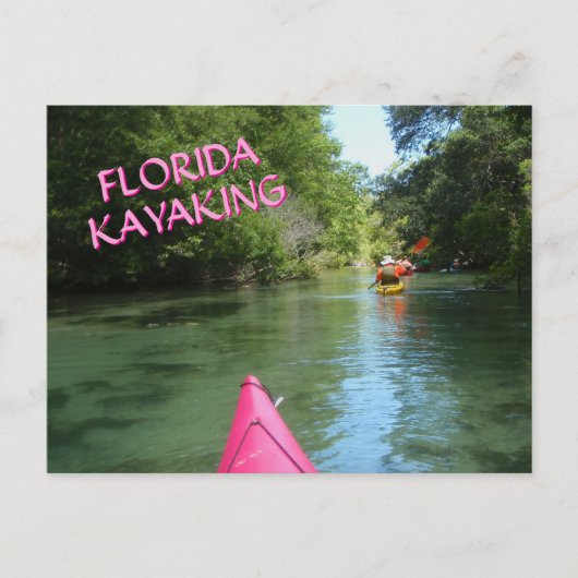 Kayaking Weeki Wachee Spring Florida Adventure Postkarte (Vorderseite)