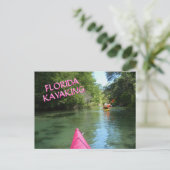 Kayaking Weeki Wachee Spring Florida Adventure Postkarte (Stehend Vorderseite)