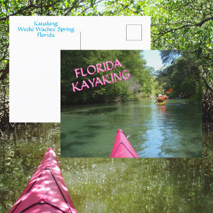 Kayaking Weeki Wachee Spring Florida Adventure Postkarte
