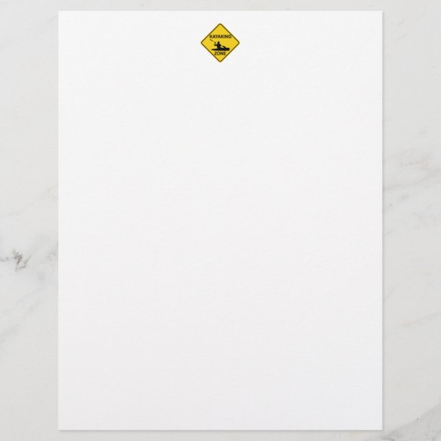 Kayaking Zone Road Sign (Vorderseite)