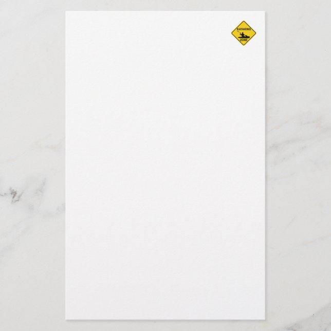 Kayaking Zone Road Sign (Vorderseite)