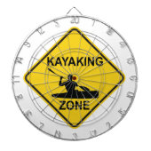 Kayaking Zone Road Sign Dartscheibe (vorne)