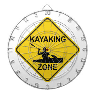 Kayaking Zone Road Sign Dartscheibe
