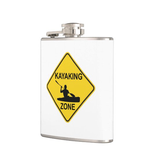 Kayaking Zone Road Sign Flachmann (Links)