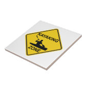 Kayaking Zone Road Sign Fliese (Seite)