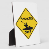 Kayaking Zone Road Sign Fotoplatte (Seite)
