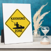 Kayaking Zone Road Sign Fotoplatte (Seite)