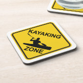 Kayaking Zone Road Sign Getränkeuntersetzer (Linke Seite)