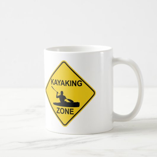 Kayaking Zone Road Sign Kaffeetasse (Rechts)