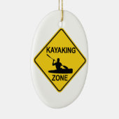 Kayaking Zone Road Sign Keramik Ornament (Rechts)