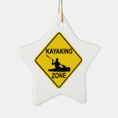 Kayaking Zone Road Sign Keramikornament (Rechts)