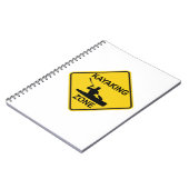 Kayaking Zone Road Sign Notizblock (Linke Seite)