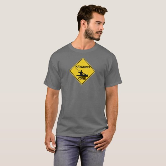 Kayaking Zone Road Sign T-Shirt (Vorne ganz)
