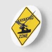 Kayaking Zone Runde Wanduhr (Winkel)