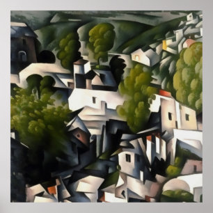 Kayakoy Dorf Griechische Häuser Abstrakte Kunst Poster