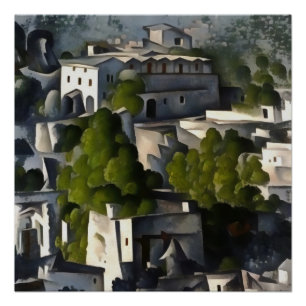 Kayakoy Fethiye Das Ghost Village Abstrakte Kunst Poster