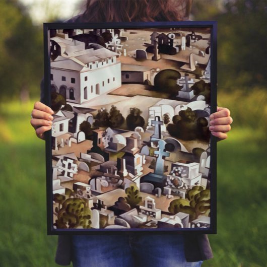 Kayakoy Fethiye Verdrängte Stadtgeometrie Art Poster