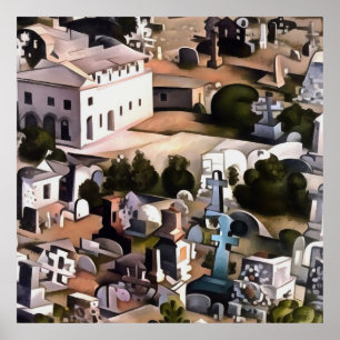 Kayakoy Fethiye Verlassene Stadt Geometrische Kuns Poster