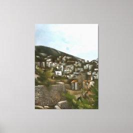 Kayakoy Historische griechische Häuser Abstrakt Leinwanddruck