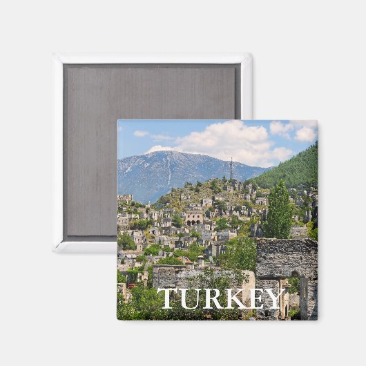 Kayakoy, TÜRKEI Magnet (Vorderseite/Rückseite)
