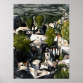 Kayakoy Village Griechische Häuser Abstrakte Kunst Poster (Vorne)