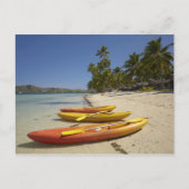 Kayaks am Strand, Plantation Island Resort Postkarte (Vorderseite)