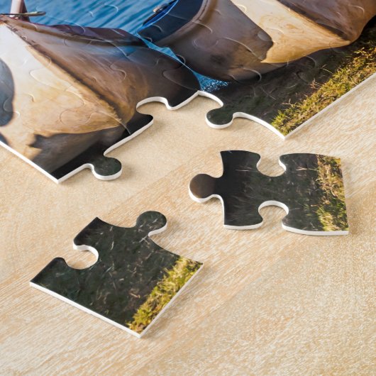 Kayaks am Ufer des Puzzles (Seite)