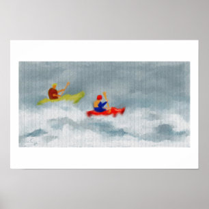 Kayaks Art Poster