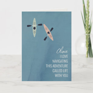 Kayaks auf einem See Freundschaftsgruß Karte