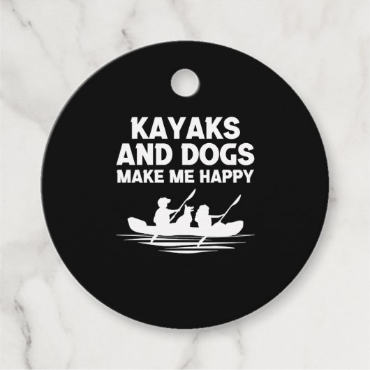Kayaks Dogs Geschenkanhänger (Vorderseite)