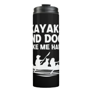 Kayaks Dogs Thermosbecher