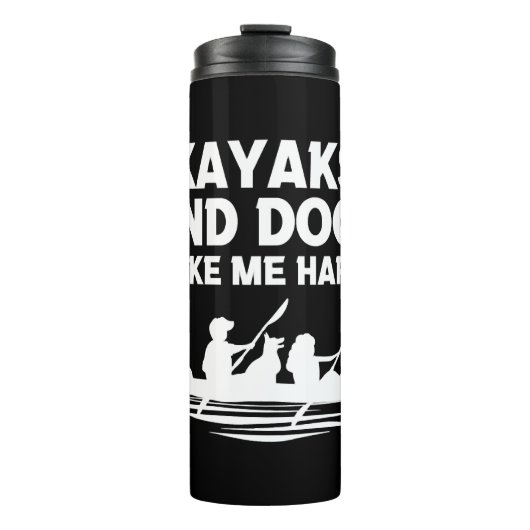 Kayaks Dogs Thermosbecher (Vorderseite)