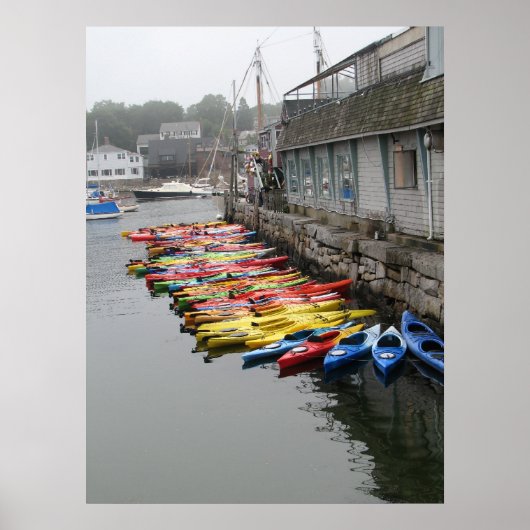Kayaks in Rockport Poster (Vorne)