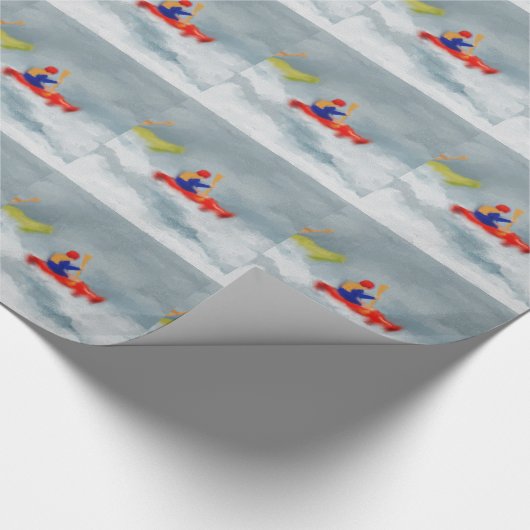 Kayaks Kunst Geschenkpapier (Ecke)