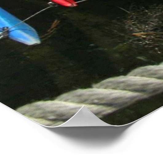 Kayaks-Poster Poster (Ecke)