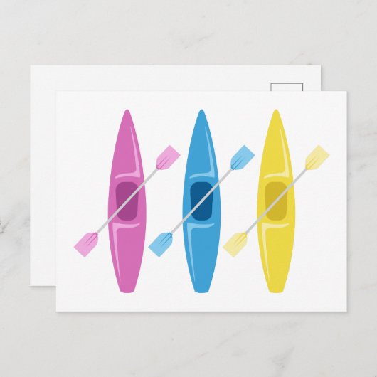 Kayaks Postkarte (Vorne/Hinten)