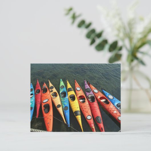 Kayaks! Postkarte (Stehend Vorderseite)
