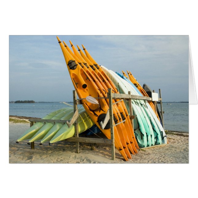 Kayaks Ready for Paddlers Card (Vorderseite (Horizontal))