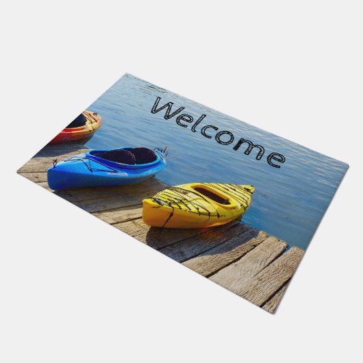 Kayaks Welcome Mat Fußmatte (Schrägansicht)