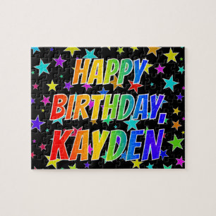 "KAYDEN" Vorname, Spaß "GLÜCKLICHER BIRTHTAG" Puzzle
