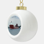 Kaye E. Barker Ball oder Schneeflocke Keramik Kugel-Ornament (Rechts)