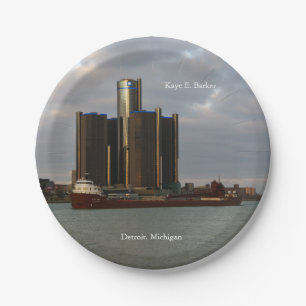 Kaye E. Barker Detroit Papierplatte Pappteller
