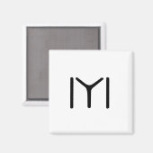 Kayi Symbol Magnet (Vorderseite/Rückseite)