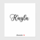 Kayla Name - Handgeschriebene Kalligrafie Aufkleber (Blatt)