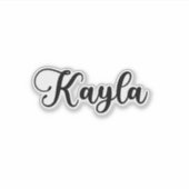 Kayla Name - Handgeschriebene Kalligrafie Aufkleber (Vorderseite)
