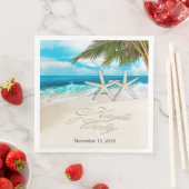 KAYLA Starfish Couple FRAGTE 4 IHRE NAMEN IN SAND Serviette (Beispiel)