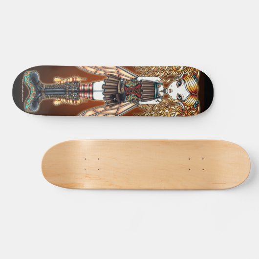 "Kayla" Steampunk Fairy Art Skateboard (Horizontal)