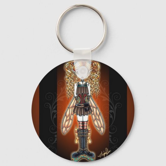 "Kayla" Steampunk Fairy Key Chain Schlüsselanhänger (Vorderseite)